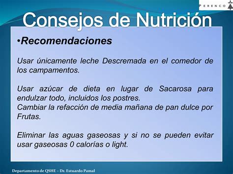 Consejos Nutricion Para Mejor Estado De Salud Ppt