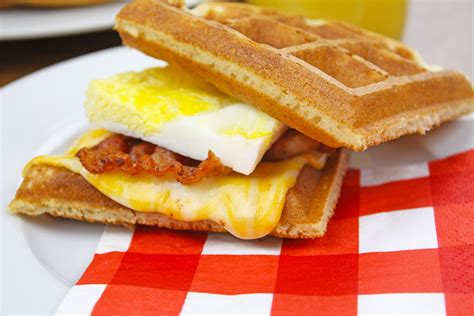 Waffle Breakfast Sandwich Recipe | Catch My Party