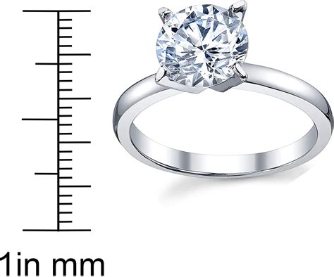 Womens 2 Carat Round Brilliant Cubic Zirconia Sterling Silver 925