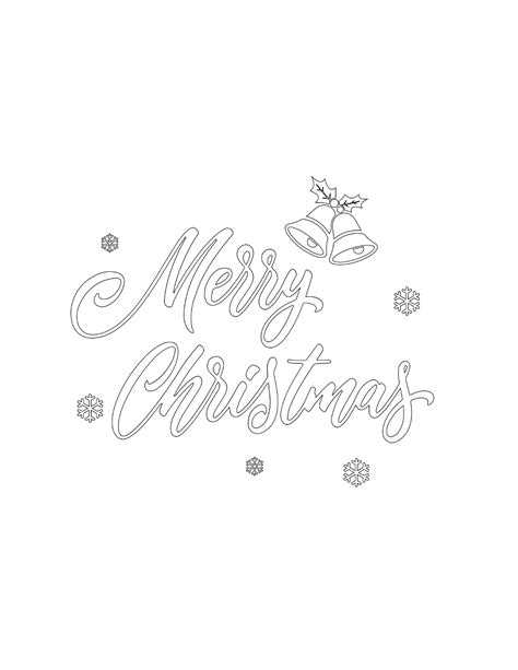 Free Merry Christmas Coloring Page Template Edit Online And Download