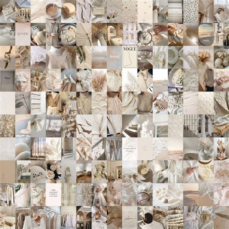 Pcs Cream Wall Collage Kit Pearl Aesthetic Ivory Etsy