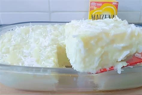 Sobremesa Cremosa Maisena E Coco Receitinha Simples De Preparar