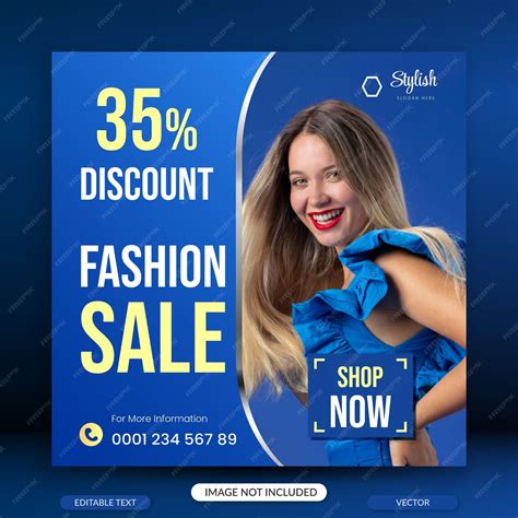 Premium Vector Social Media Post Template For Fashion Sale