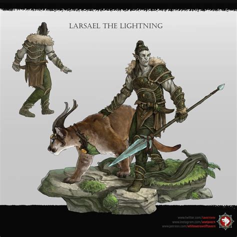 Larsael The Lightning Fantasy Character Design Knight Art Character