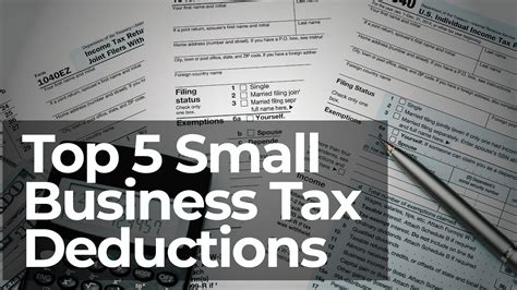 Top 5 Small Business Tax Deductions Youtube