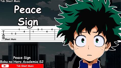 Boku No Hero Academia Season Op Peace Sign Guitar Tutorial Chords