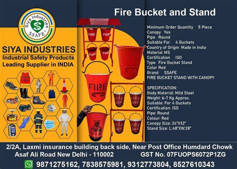 Fire Sand Bucket Stand At Rs 2550 Piece Fire Sand Bucket Stand In New