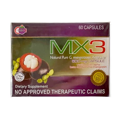 MX3 Plus Mangosteen 500mg Capsule (60 Capsule ) - Weee!