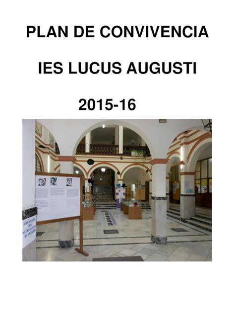 PDF PLAN DE CONVIVENCIA IES LUCUS AUGUSTI 2015 16 Plan De