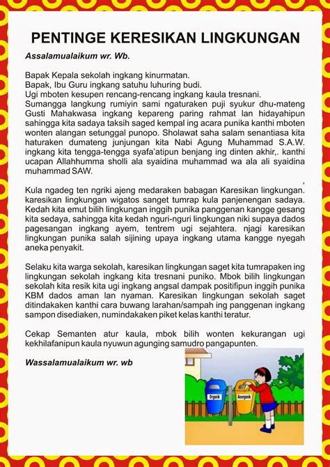Lingkungan Sekolah Contoh Pidato Tentang Lingkungan