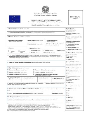 Fillable Online Formulario Application Form Consolato Fax Email Print