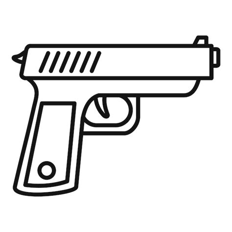 Premium Vector Policeman Gun Icon Outline Policeman Gun Vector Icon