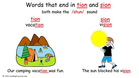 Teaching kids easily confused #word endings, #tion and #sion. Both make ...