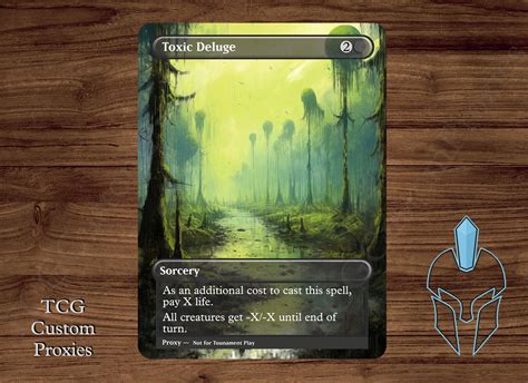 Toxic Deluge Magic Playtest Proxy Fullart Etsy