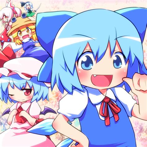 Remilia Scarlet Konpaku Youmu Cirno Fujiwara No Mokou And Moriya