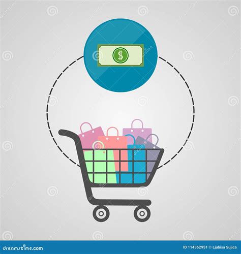 Ecommerce Icon Shopping Design Shopping Cart Stock Vector