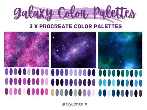 Galaxy Color Palette Procreate Palette Color Palette Procreate