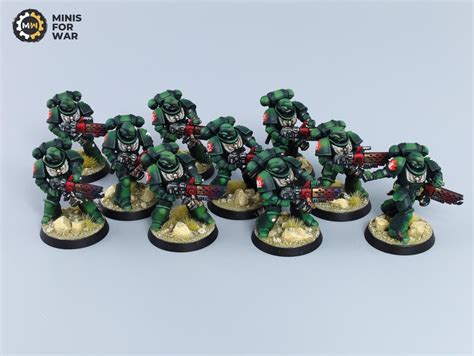 40k Space Marines Dark Angels Infernus Squad Painted Etsy