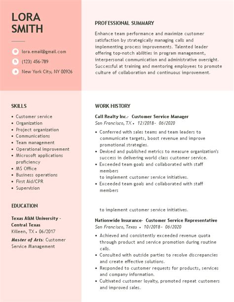 Call Center Agent Resume Example Free Samples And Templates