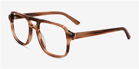 Clay Aviator Crystal Brown Full Rim Eyeglasses Eyebuydirect