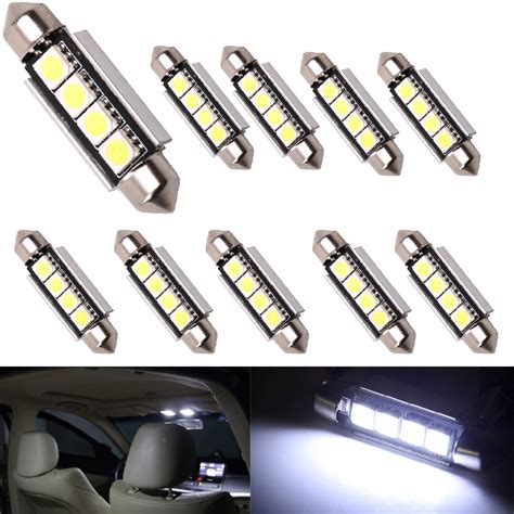 Y 10X 31mm 36mm 39mm 42mm C5W 4 SMD 5050 LED 4smd CANBUS hatasız araç