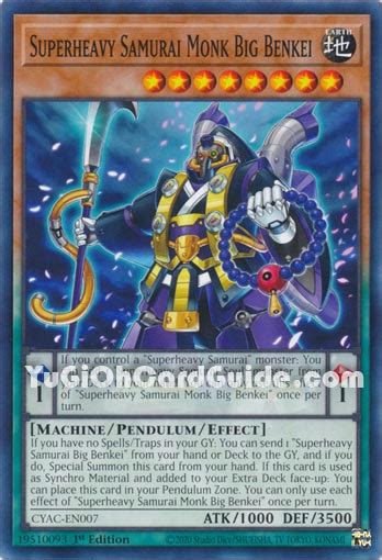 Yu Gi Oh Superheavy Samurai Monk Big Benkei