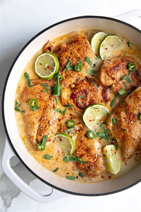 Creamy Coconut Milk Chicken Recipe One Skillet The Forked Spoon