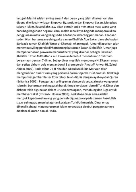 Sejarah Ringkas Dinar Emas Pdf