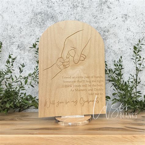 Personalised Hand Holding Plaque Engraved Line Art Plaque Ready Ma