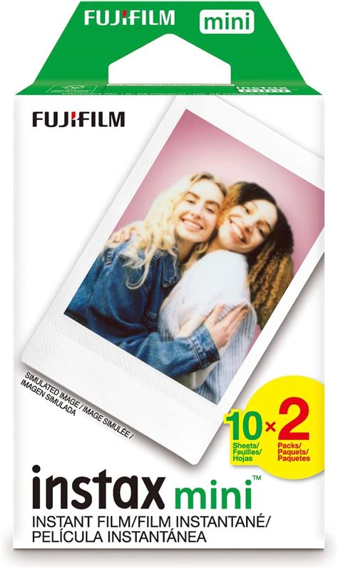 Fujifilm Instax Mini Instant Film Twin Pack White 20 Sheets