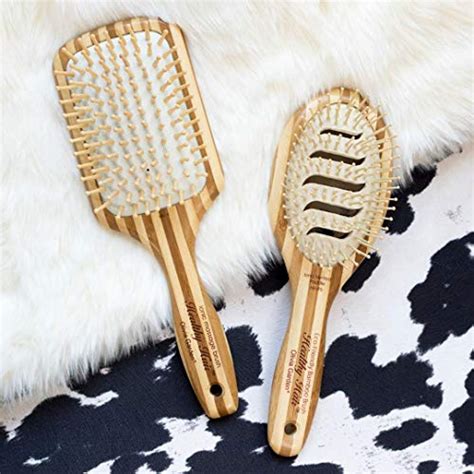 Olivia Garden Healthy Hair Eco Friendly Bamboo Ionic Paddle Hair Brush