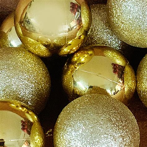 Gouden Kerstballen Set Stuks Cm Glimmend Glitter Incl