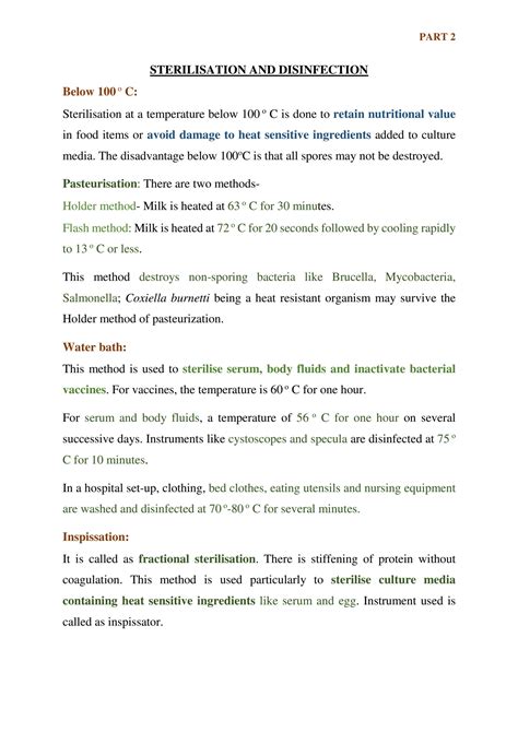 Solution Sterilisation Disinfection Part Studypool