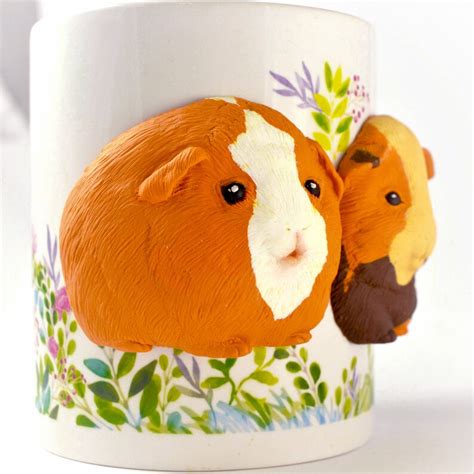 Guinea Pig Mug Accessory T Personalized Polymer Clay 3d Cup Etsy