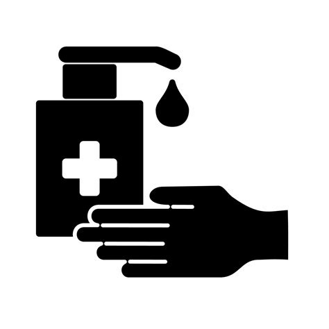 Hand Sanitizer Icon Black Eps Vector Art At Vecteezy