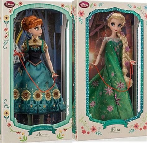 Disney 17 Limited Edition Frozen Fever Elsa And Anna Doll Le 5000 Ebay