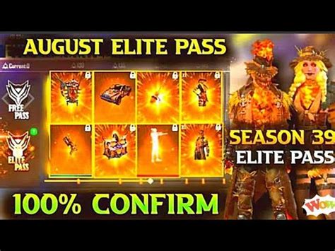 August Elite Pass Free Fire Next Season August Elite Pass Season