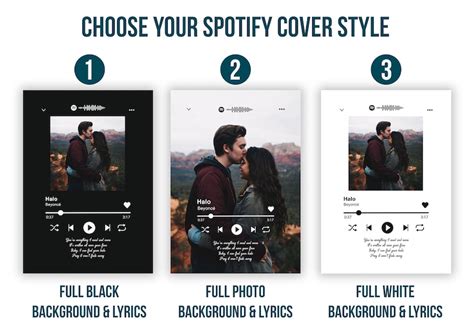 Custom Spotify Album Cover With Lyrics Personalised Spotify Song