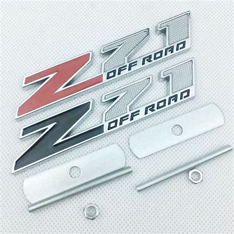 Black Red Silver Z Off Road D Metal Car Fender Side Badges Rear