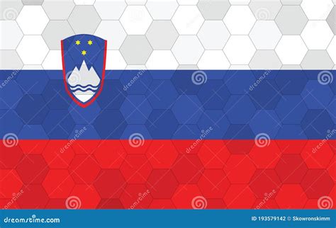 Slovenia Flag Illustration Futuristic Slovenian Flag Graphic With