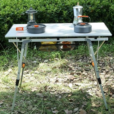 Folding Table Outdoor Camping Table With Adjustable Legs Lightweight