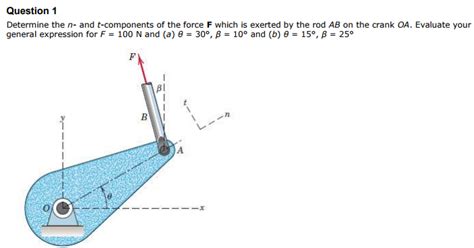 Solved Question1 Determine The N And T Components Of The