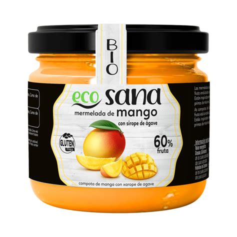 Mermelada De Mango Con Sirope De Gave Bio G Ecosana Muscleforce