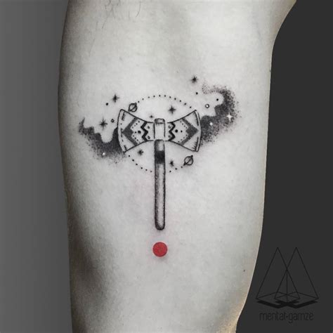 Double axe tattoo by mentat gamze - Tattoogrid.net