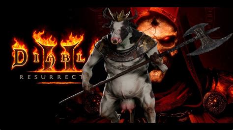 Diablo 2 Resurrected Коровий король Cow King Youtube