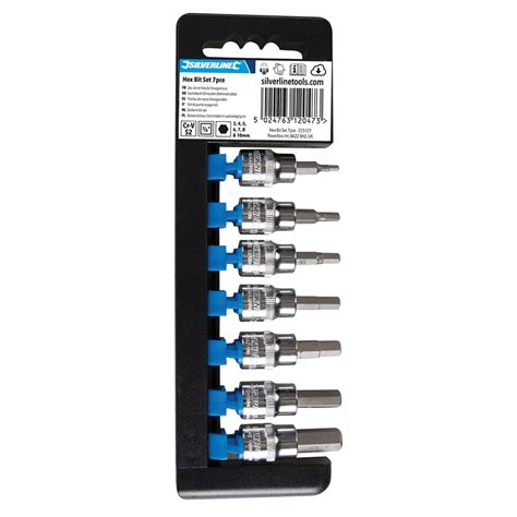 Silverline Zeskant Bit Set Met Aandrijving Zeshoek Mm