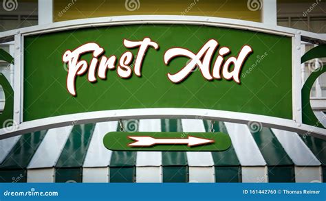 Street Sign First Aid Stock Photo Image Of Revival 161442760