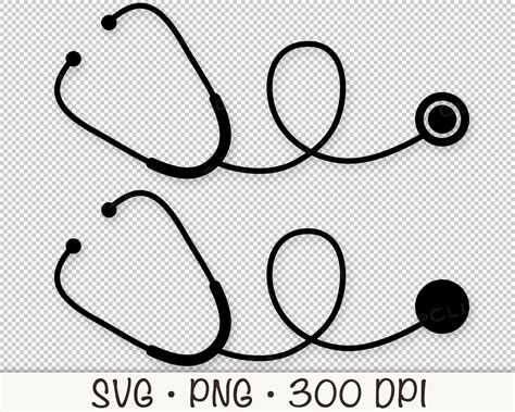 Stethoscope Svg Nurse Doctor Medical Np Rn Vector Cut Etsy