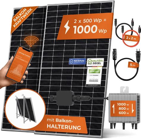 Solarway W Balkonkraftwerk W Komplett Steckdose