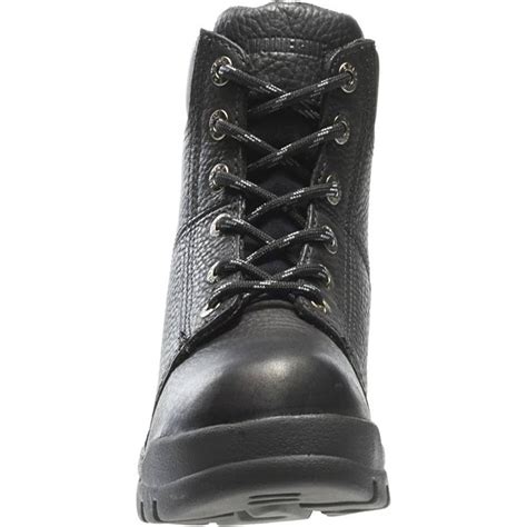 Men's Black Leather Slip-Resistant Work Boots